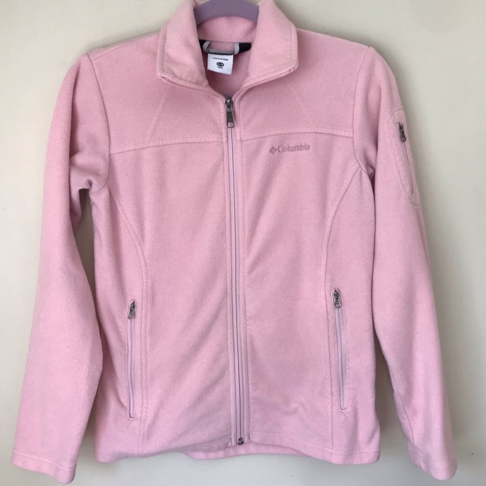 Columbia Light Pink Zip Up Fleece Jacket-14/16